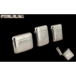 Antique Period - Excellent Trio of Silver Vesta Cases ( 3 ) In Total.