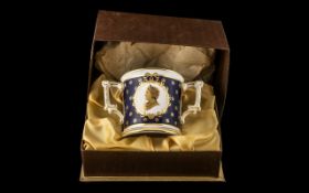 Royal Crown Derby Loving Cup (twin handled) to celebrate the 80th birthday of H.M.