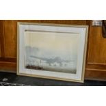 Aviation Interest - Framed Print titled 'Off Duty, Lancaster at Rest'.