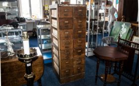 A Shop Display Commerical Wooden Storage Unit probably for a haberdashers and with painted wording