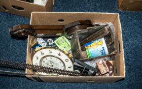 Miscellaneous Lot of Model Train Parts -Barometer, clocks etc. etc