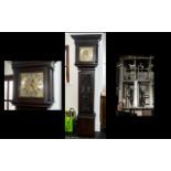 An 18thC Oak Cased Long Case Clock, brass square face 30 hour movement,
