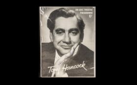 Tony Hancock Autograph on His Show Programme - Lincoln October 1958.