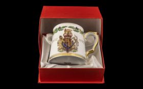 Spode Fine Bone China Tankard Queens Jubilee 1952-1976. Comes in original box.