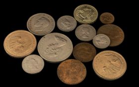 Collection of Mixed Coins - £5 Gibraltar, 2002 Coins, 1972 Crown, 1986 £2 Coin, miscellaneous