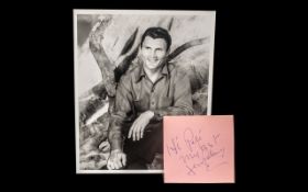 Jack Palance Autograph on a Page - 1950'