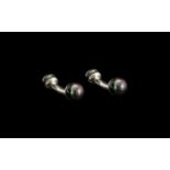 Fresh Water Peacock Pearl Cufflinks, eac