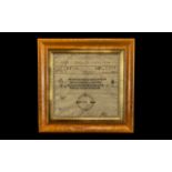 George III Needlework Sampler Alphabet &