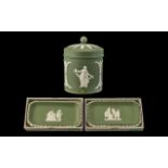 Green Jasper Wedgwood three pieces to in