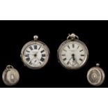 A Silver Open Faced Pocket Watch, white