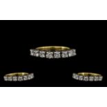 Ladies 18ct Gold and Platinum 8 Stone Di