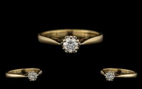 9ct Gold Attractive Single Stone Diamond