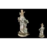 Lladro Handpainted Figural Porcelain Lam