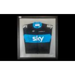 Framed Cycling Shirt Signed By Chris Hoy.