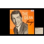 Dean Martin Autograph on Reverse Cover - L.P Record ' Dean Sings '
