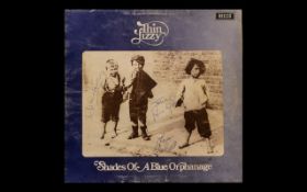 Thin Lizzy Scarce Autographs on Record Sleeve 'Shades of a Blue Orphanage, signed by Phil Lynott,