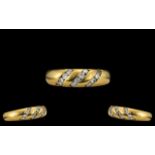 18ct Yellow Gold - Attractive Pave Diamond Set Dress Ring.