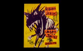 The Rolling Stones Autographs of all Five on tour programme 'Urban Jungle' 1990,