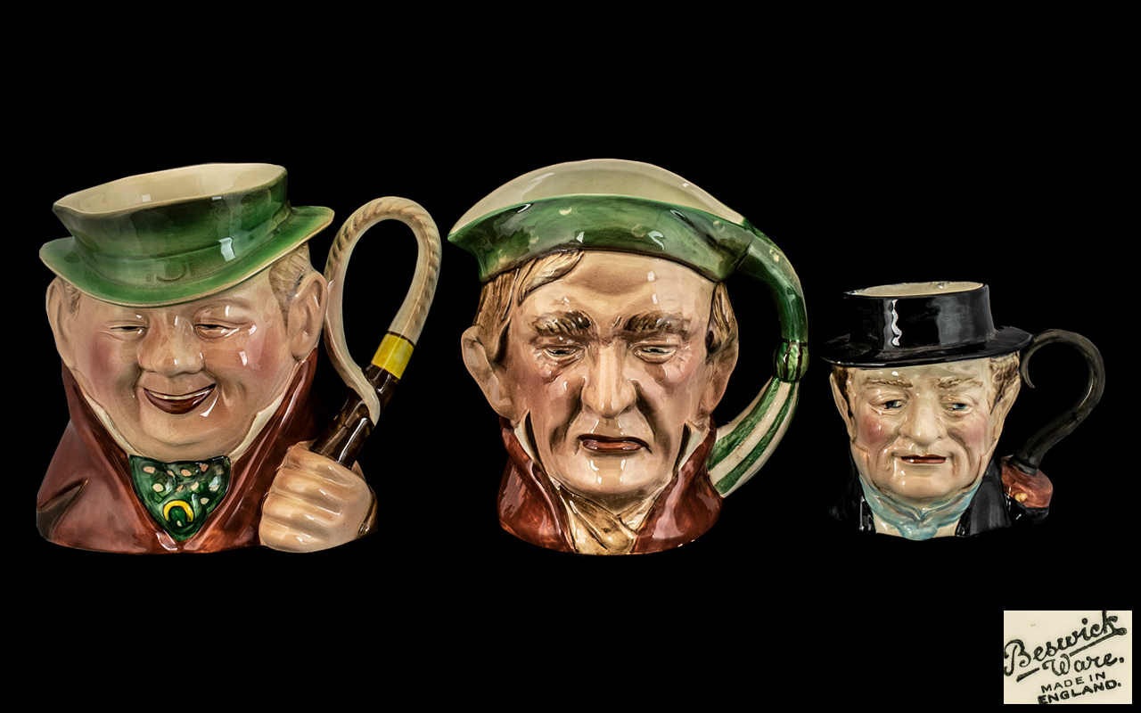 Beswick Large Handpainted Character Jugs (2). 1. 'Scrooge Christmas Carol' Model No. 372.