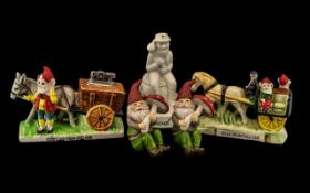 Collection of Five Vintage Irish Leprechauns, comprising: two Leprechauns seated,