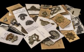 British Military Cap Badges, 38 in total including 22 Dragoons, East Lancashire Regiment,