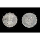 United States of America Liberty Silver Dollar - Date 2000. Proof Like Coin, 1 oz of Fine Silver .
