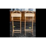 Pair of Gentleman's Oak Coat Racks,