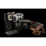 Seven Vintage Cameras consisting of Kershaw 110, Nettar, Kodak Model B, Agfa Apotar,