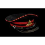 Honourable Artillery Company (HAC) Officers No1 Dress Peaked Cap in dark blue barathea with an