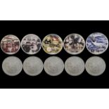 United States of America Collection of R.M.S Titanic Enamelled 1 oz Fine Silver Dollars.