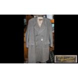 Gentleman's Quality Overcoat by Golding & Son of Newmarket; double breasted with two front pockets,