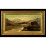 Charles Leslie Royal Academy Artist 1839 - 1886 - Titled ' Hawes Water ' Lake District Oil on