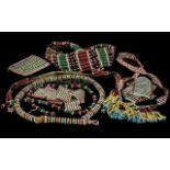 A Quantity of Tribal Zulu Jewellery comprising glass beads, necklaces,