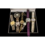 Collection of Ladies Watches comprising Red Herring metal strap; R & G gold decorative strap