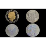 United States of America One Fine Oz Silver Liberty One Dollar Coin with Mother of Pearl Lustre to