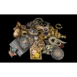 Miscellaneous Bag of Costume Jewellery consisting of brooches, pendants, cameos,