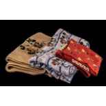 Collection of Three Vintage Disney Scarves comprising: Lady & The Tramp,