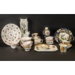 A Collection of 19thC and Later Cabinet Pieces to include Copeland coffee can and saucer,