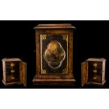 Victorian Walnut Gentleman's Desk Top Cigar Cabinet,