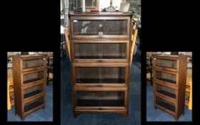 1920s Oak One Piece Barrister's Bookcase by Kenrick Jefferson,