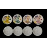 United States of America Collection of Enamelled 1 oz Fine Silver Liberty Dollars ( 4 ) Silver