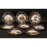 Collection of Six Spode 'The Maritime England' Plates, numbered: comprising No.