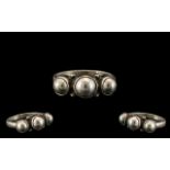 Georg Jensen - Denmark Sterling Silver Stylish Well Designed Ring.