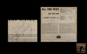 Sammy Davis Jnr Autograph on LP Sleeve 'All the Way & Then Some' complete with record.