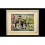 Lawrence Isherwood (1917-1989) Signed Oil Painting on Hardboard Panel, titled verso 'Rain,