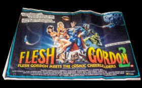 Vintage Film Poster 'Flesh Gordon Meets The Cosmic Cheerleaders', unframed,