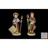 Two Francesca Art Figures made in Staffordshire, 'Winter' by artist Robert Bend. 7.5" high.