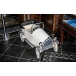 A Good Quality Childs Metal And Chrome Mounted Pedal Car (Heavy) Of Excellent Proportion And Great