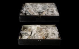 Two Folders Containing & Quantity of QEII Coins to include a quantity of mint 3d 1963 coins,