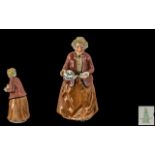 Royal Doulton Hand Painted Early Figure ' Tea Time ' HN 2255. Designer M. Nicol. Issued 1972 - 1995.